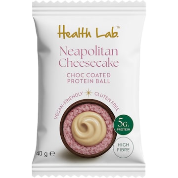 Health Lab Neapolitan Cheesecake Choc Coated Protein Ball 40g