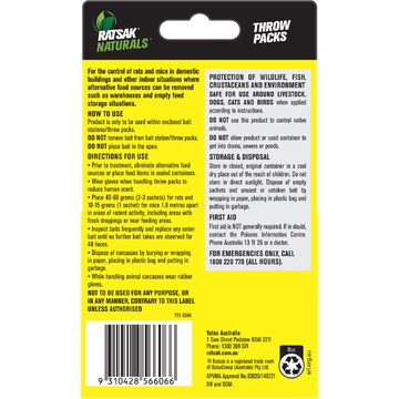 Ratsak Naturals Throw Pack 80g