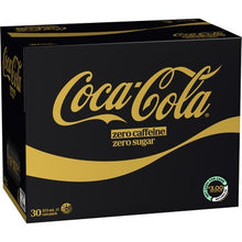 Coca-Cola Zero Caffeine Zero Sugar Soft Drink Cans 375mL x 30 pack