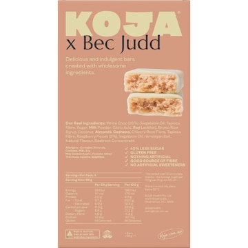 Koja Bec Judd After Bars Raspberry White Choc 112g 4 pack