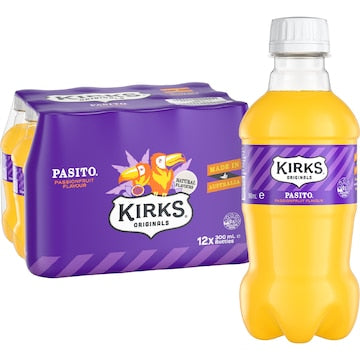 Kirks Pasito Soft Drink Bottles 300mL x 12 pack
