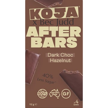 Koja Bec Judd After Bars Dark Choc Hazelnut 112g 4 pack