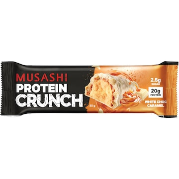 Musashi Protein Crunch Bar White Choc Caramel 55g