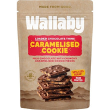 Wallaby Loaded Chocolate Thins Caramelised Cookie 80g