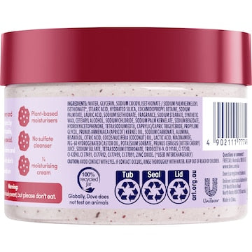 Dove Butter Boy Exfoliating Body Polish Black Forest Cookie 298g