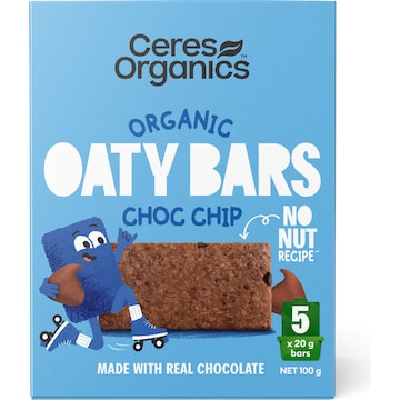 Ceres Organics Oaty Bars Chocolate Chip 100g