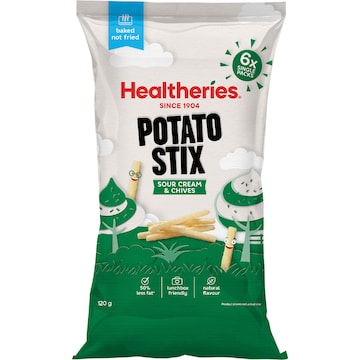 Healtheries Potato Stix Sour Cream & Chives 120g x 6 pack