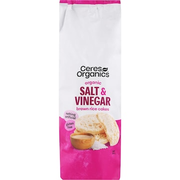 Ceres Organics Brown Rice Cakes Salt & Vinegar 135g