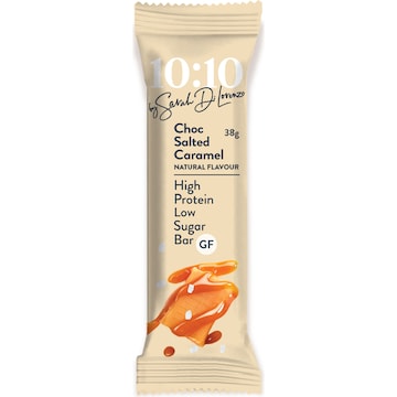Sarah Di Lorenzo 10:10 High Protein Bar Choc Salted Caramel 38g