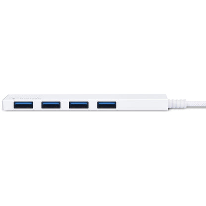 Bonelk Long-Life USB-C to 4 Port USB 3.0 Slim Hub (White)