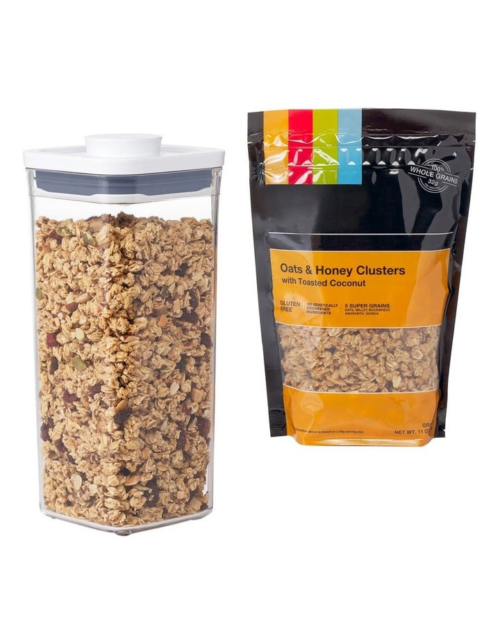 Pop Small Square Medium Container 1.6L in Clear
