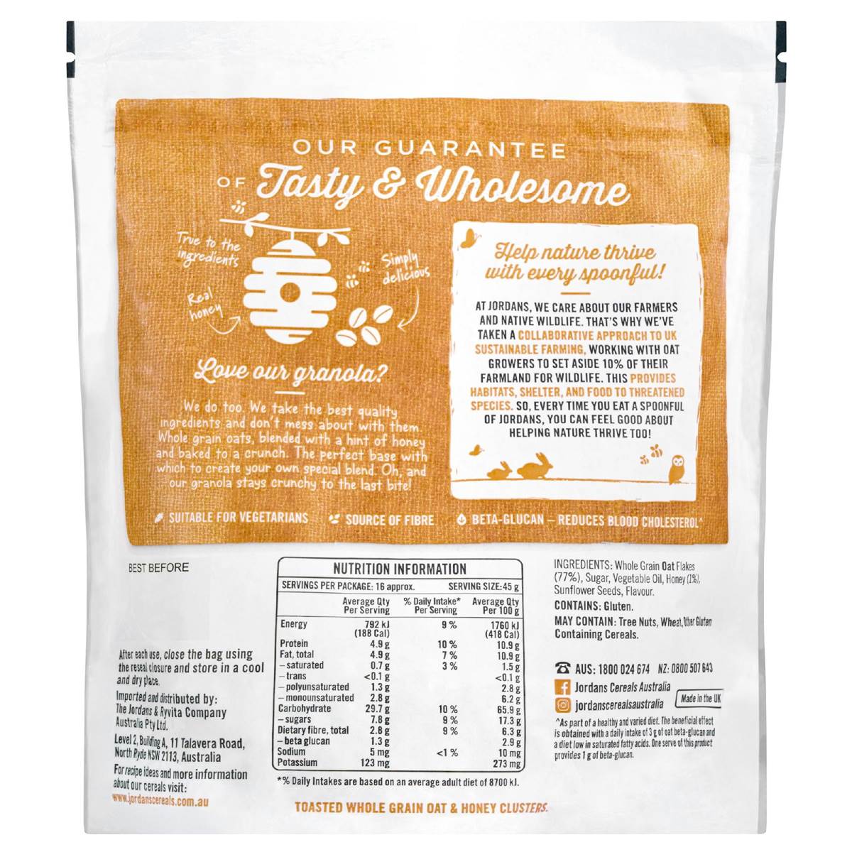 Jordans Simply Crunchy Oat Granola Honey 750g