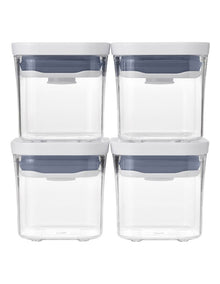 Pop Mini Container Set 4 Piece in Clear