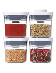Pop Mini Container Set 4 Piece in Clear