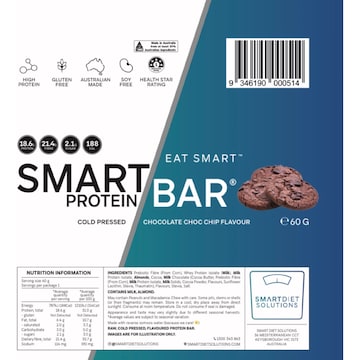 Smart Bar Protein Chocolate Choc Chip 60g