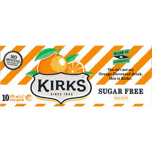 Kirks Sugar Free Orange Soft Drink Multipack Cans 375mL x 10 pack