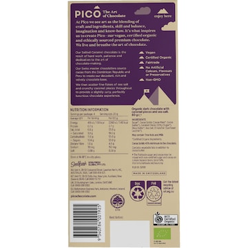 Pico Organic Vegan Chocolate Salted Caramel 80g
