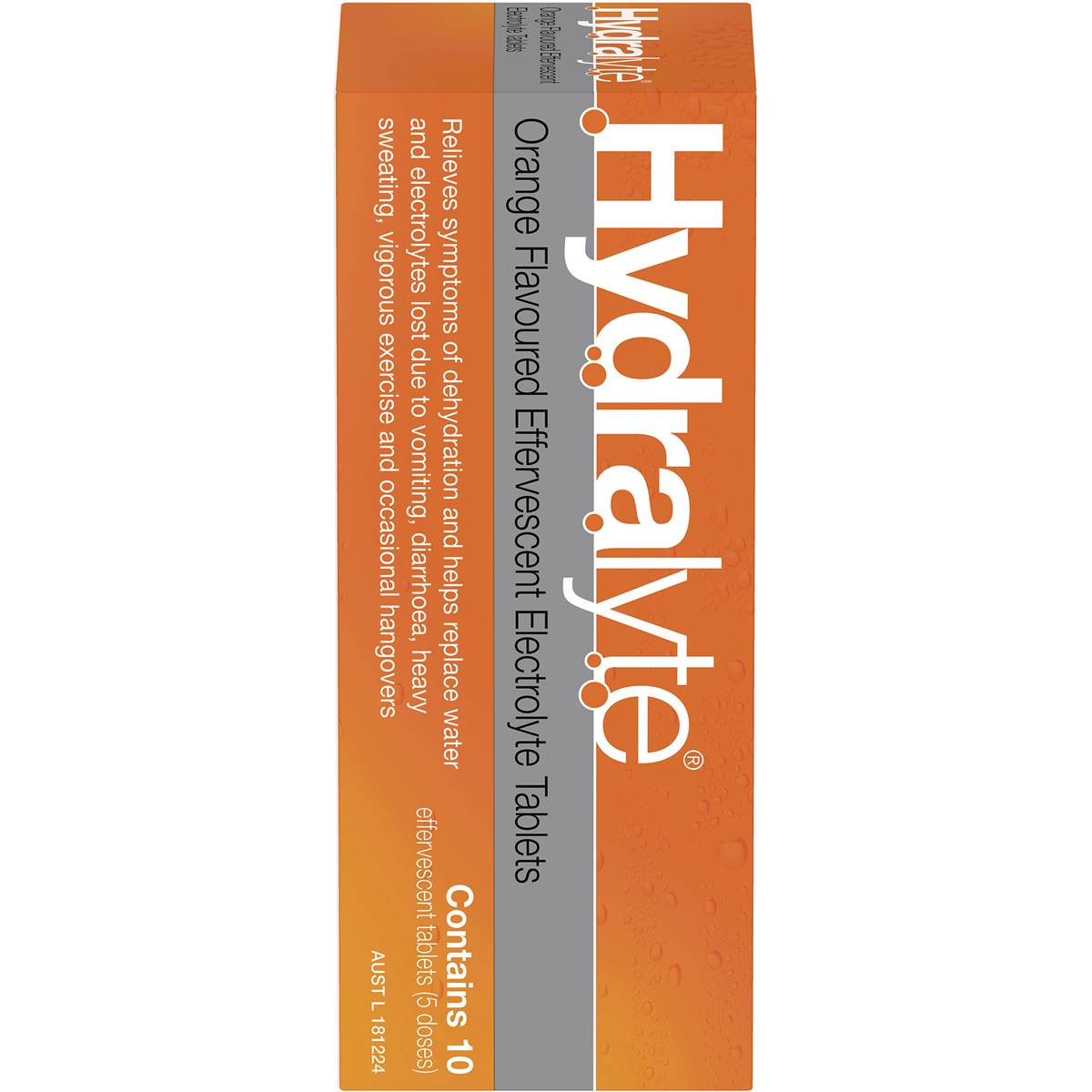 Hydralyte Effervescent Electrolyte Tablets Orange 10 Pack