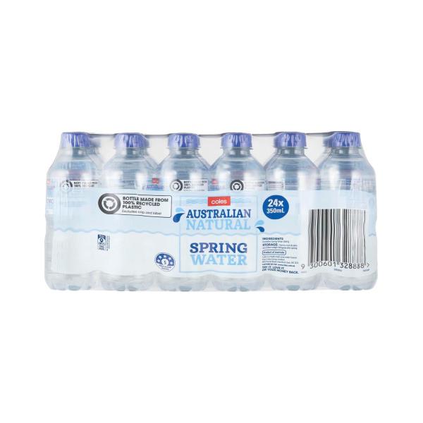 COLES WATER MULTIPACK 24X350ML
