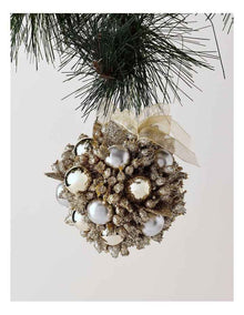 Luxe Christmas Champagne Plastic Berry Kissing Ball