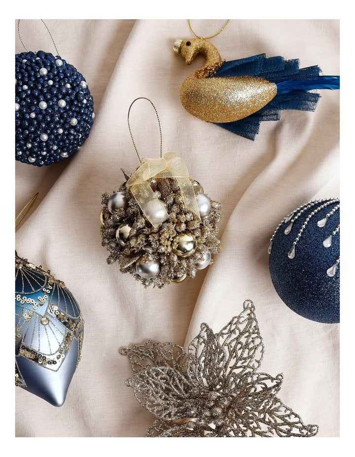 Luxe Christmas Champagne Plastic Berry Kissing Ball