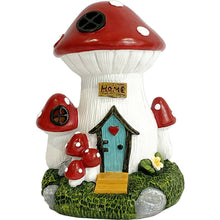 Mirabella Solar Mushroom Fairy House Red each