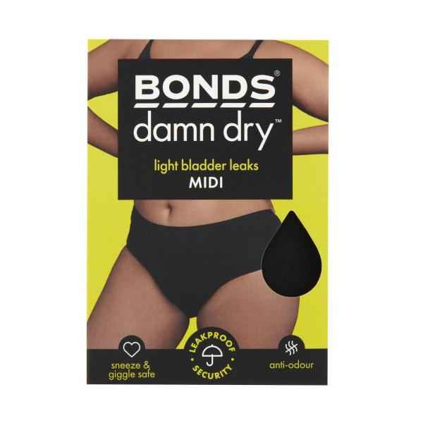 Womens Damn Dry Underwear Midi Size 18