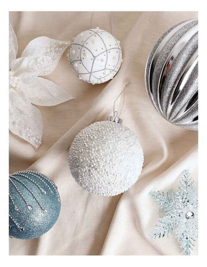 Luxe Christmas White Pearl Bauble