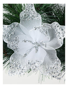 Luxe Christmas Champagne Poinsettia on Clip