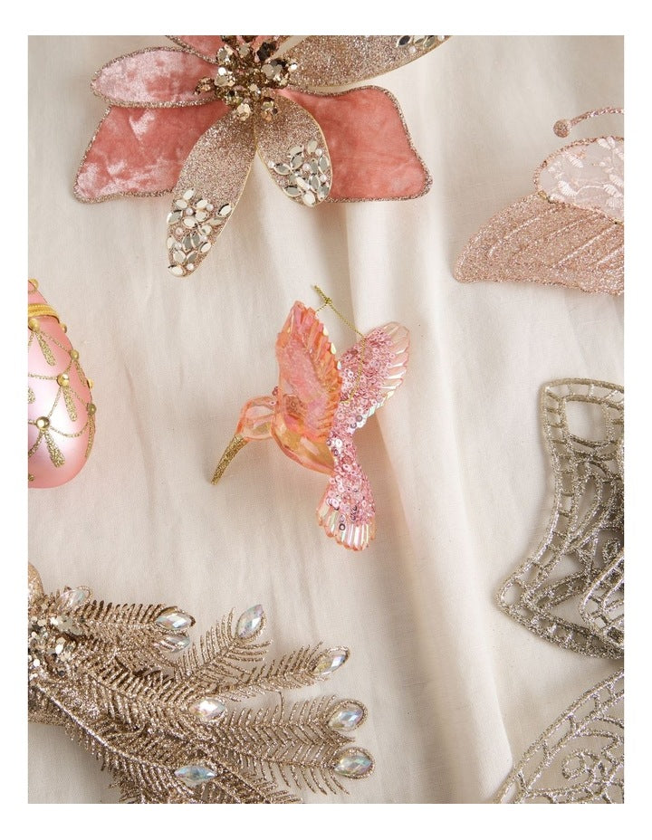 Luxe Christmas Pink and Gold Plastic Honeybird