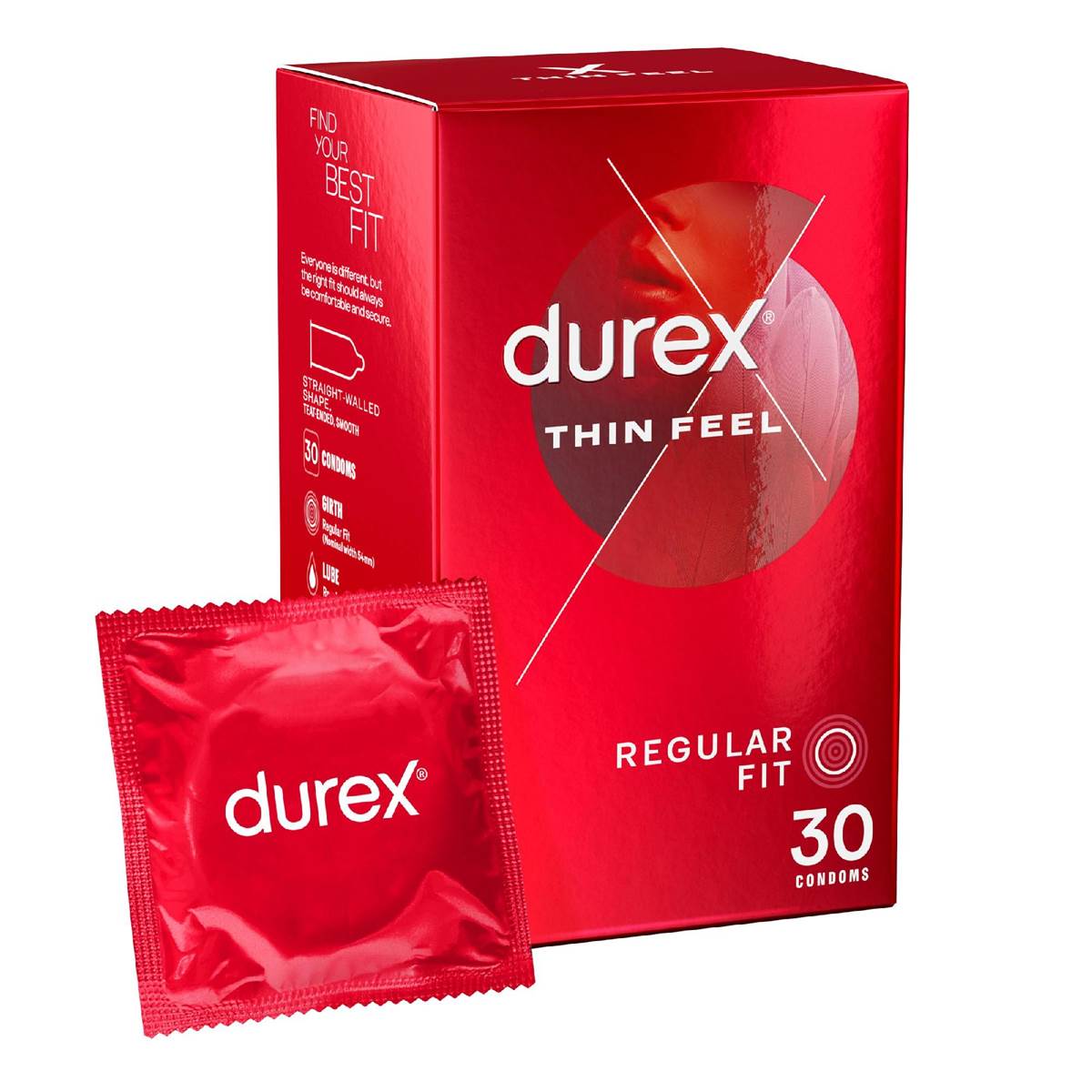 Durex Thin Feel Regular Fit Extra Sensitive Condoms 30 pack