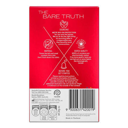 Durex Thin Feel Regular Fit Extra Sensitive Condoms 30 pack