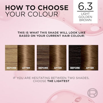 L'Oreal Paris Excellence Creme Hair Colour 6.3 Light Golden Brown each
