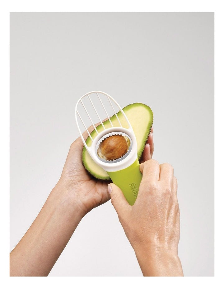 GoAvocado 3 in 1 Avocado Slicer Tool in White/Green