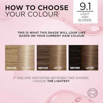 L'Oreal Paris Excellence Creme Hair Colour 9.1 Light Ash Blonde each