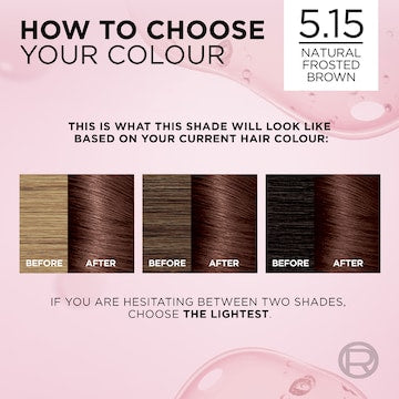 L'Oreal Paris Excellence Creme Hair Colour 5.15 Natural Frosted Brown each