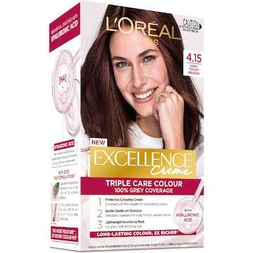 L'Oreal Paris Excellence Creme Hair Colour 4.15 Dark Frosted Brown each