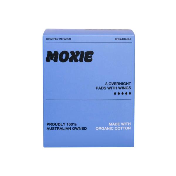 MOXIE PADS ORGANIC OVERNIGHT 8PK