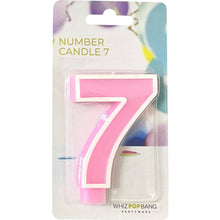 Whiz Pop Bang Number Candle 7 Assorted each