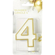 Whiz Pop Bang Number Candle 4 Assorted each