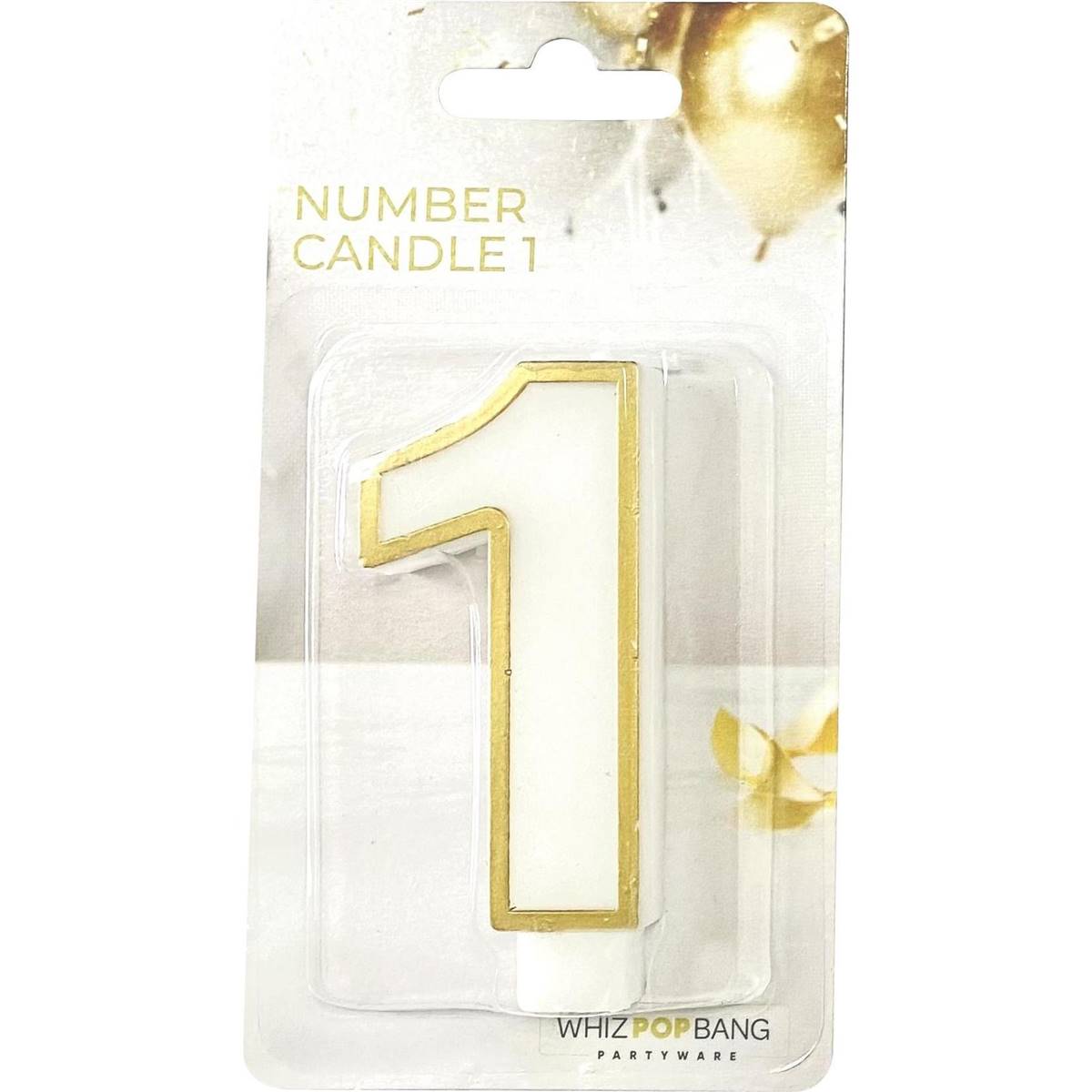 Whiz Pop Bang Number Candle 1 Assorted each