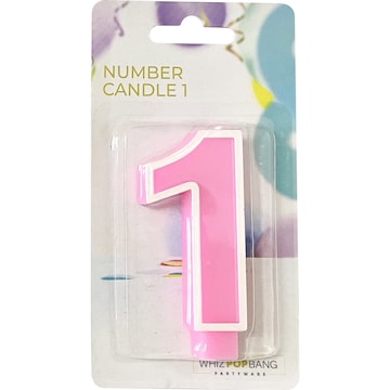 Whiz Pop Bang Number Candle 1 Assorted each