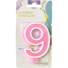 Whiz Pop Bang Number Candle 9 Assorted each