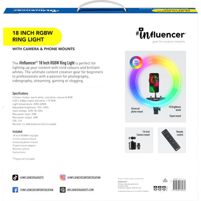 Influencer 18" RGBW Ring Light