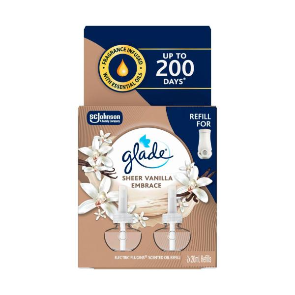 GLADE ELECTRIC SCENTED OIL REFILL SHEER VANILLA EMBRACE 40ML