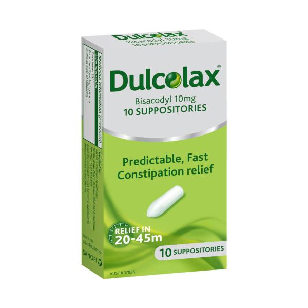 DULCOLAX CONSTIPATION RELIEF SUPPOSITORIES 10PK