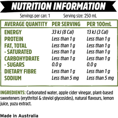 Remedy Sodaly Yuzu Lemon 250mL x 4 pack