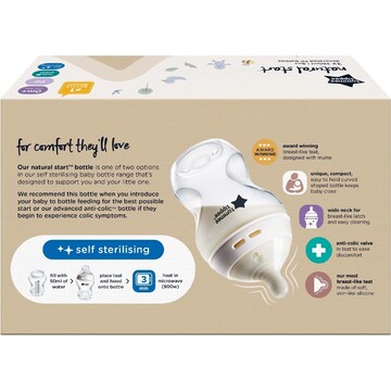 Tommee Tippee Natural Start Baby Bottles 0+M 260mL 3 pack