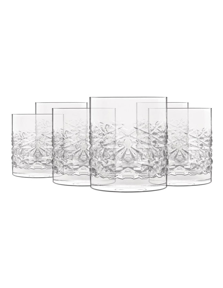 Textures 380ml Double Old Fashioned Set of 6 in Clear