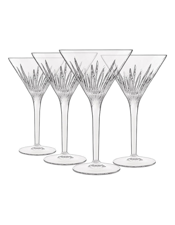 Martini Glass Set of 4 215ml in Clear